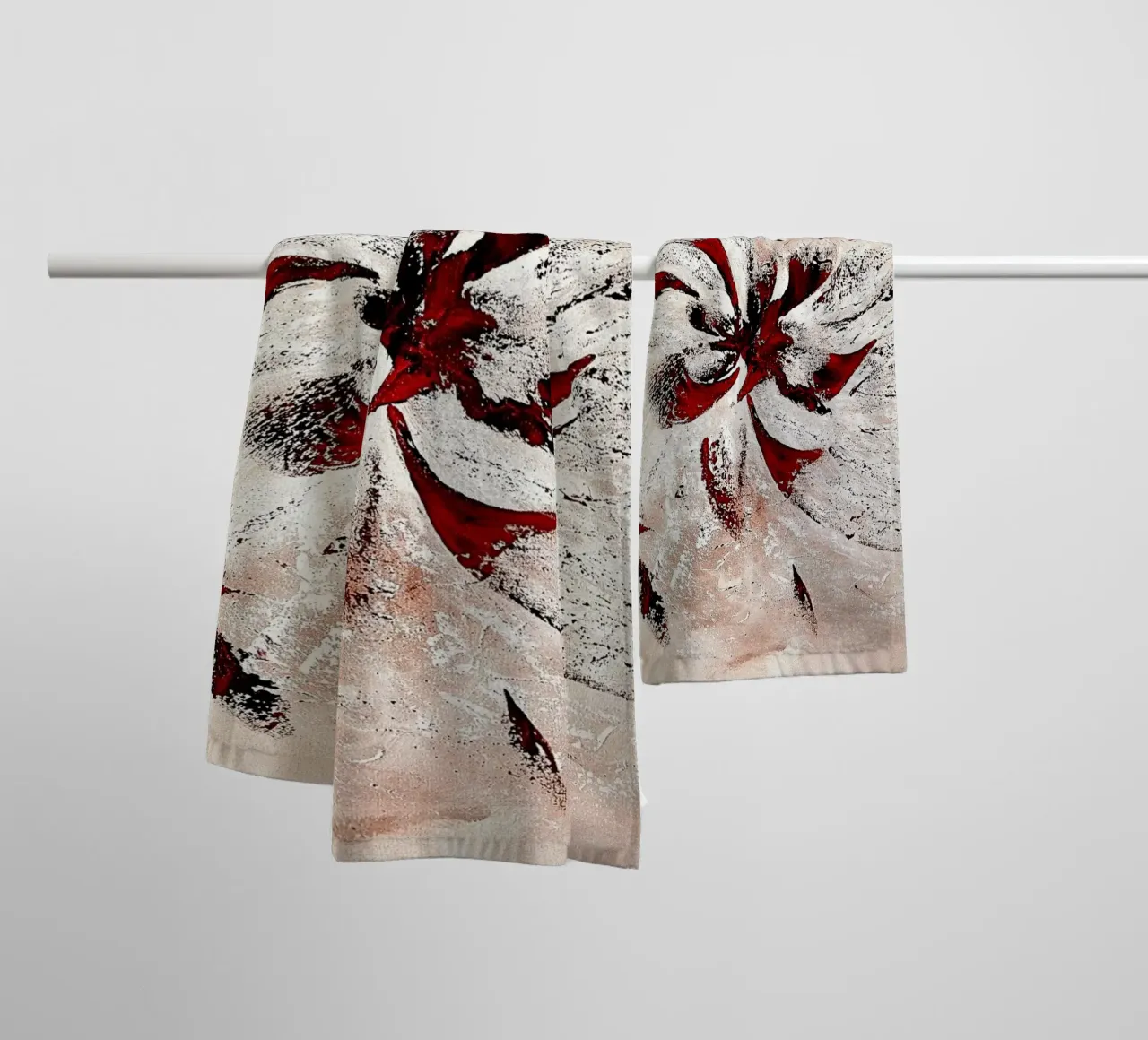 BORN TO BE ALIVE towel by Thierry Vobmann Abstract painting
