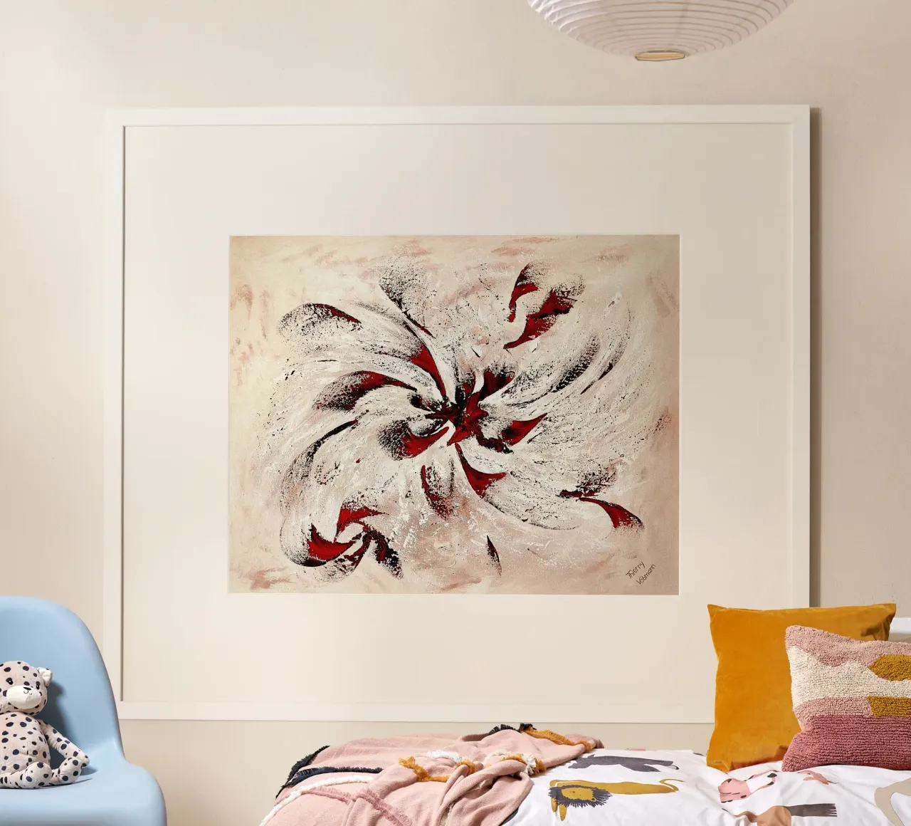 BORN TO BE ALIVE poster con telaio in alluminio da Thierry Vobmann Abstract painting