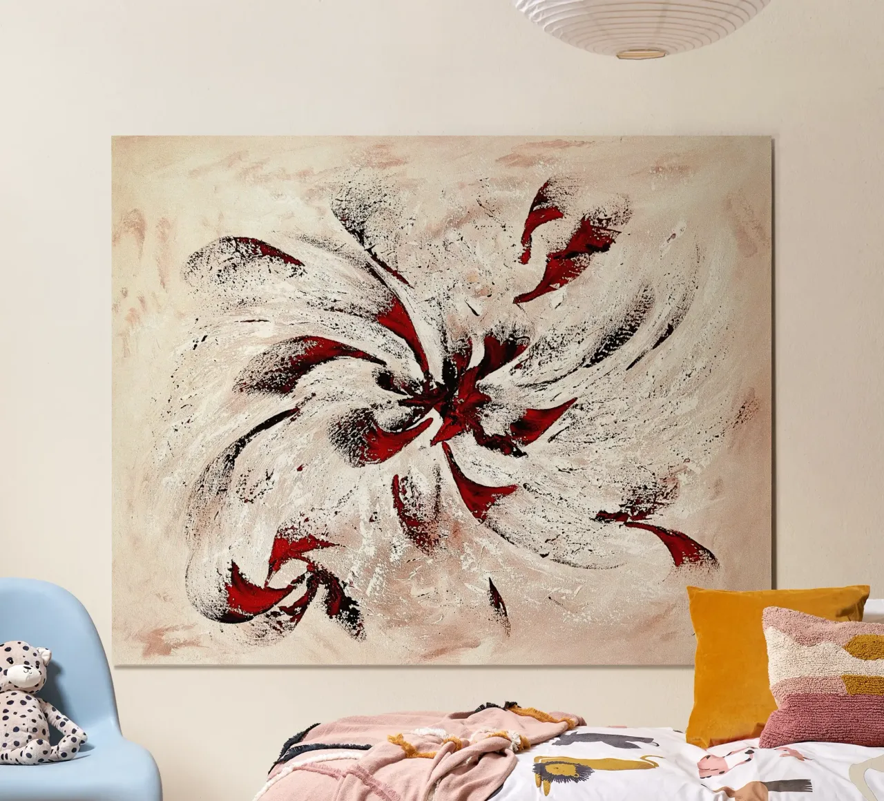 BORN TO BE ALIVE poster con telaio in alluminio da Thierry Vobmann Abstract painting