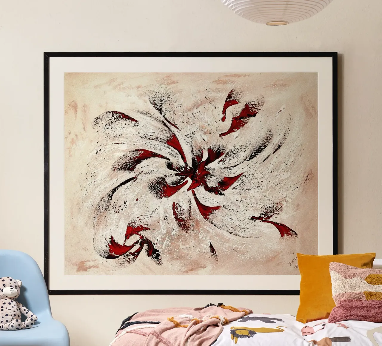 BORN TO BE ALIVE poster con telaio in alluminio da Thierry Vobmann Abstract painting