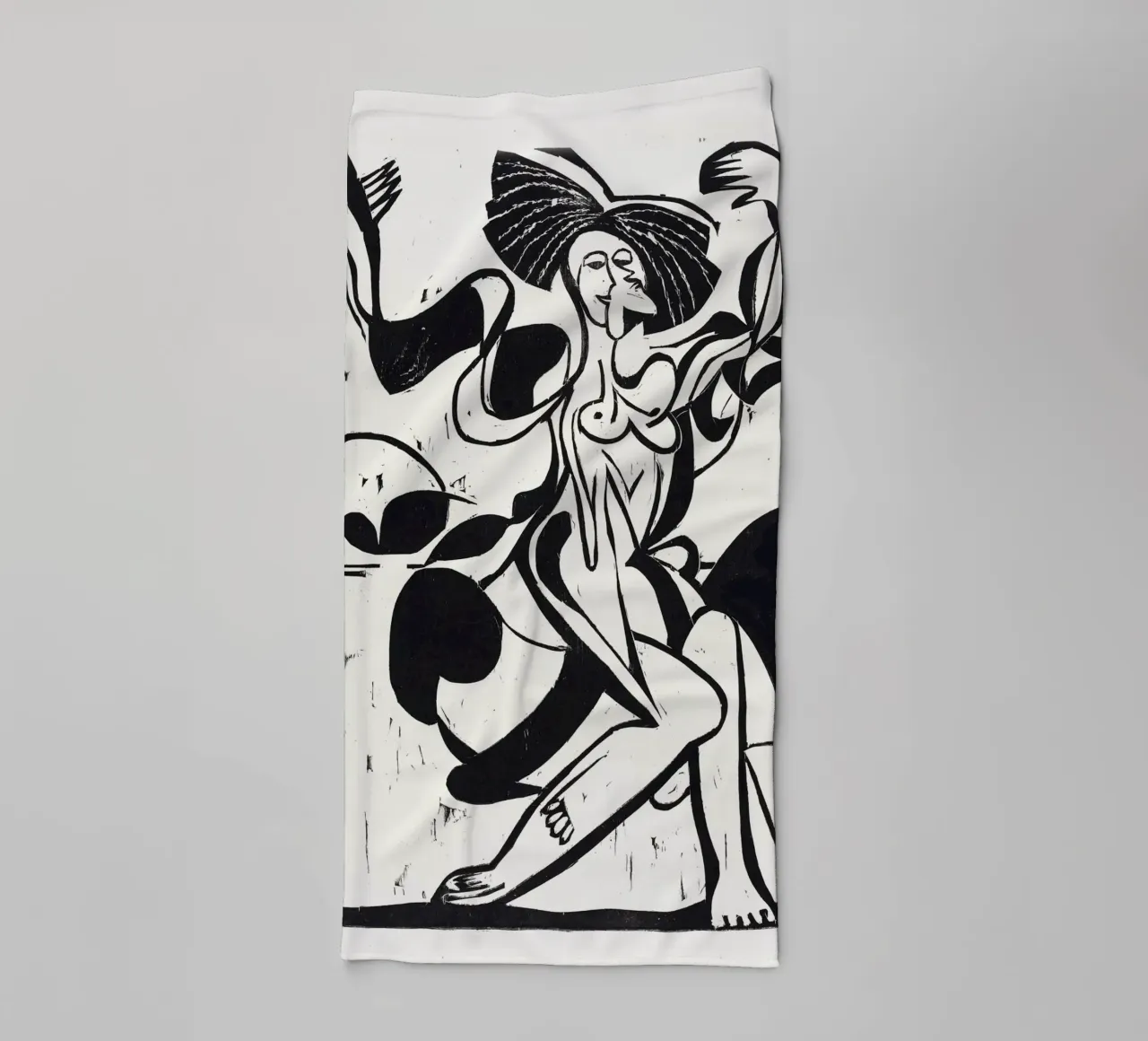 Ernst Ludwig Kirchner - Dancing Mary Wigman asciugamano da bagno da Old Masters