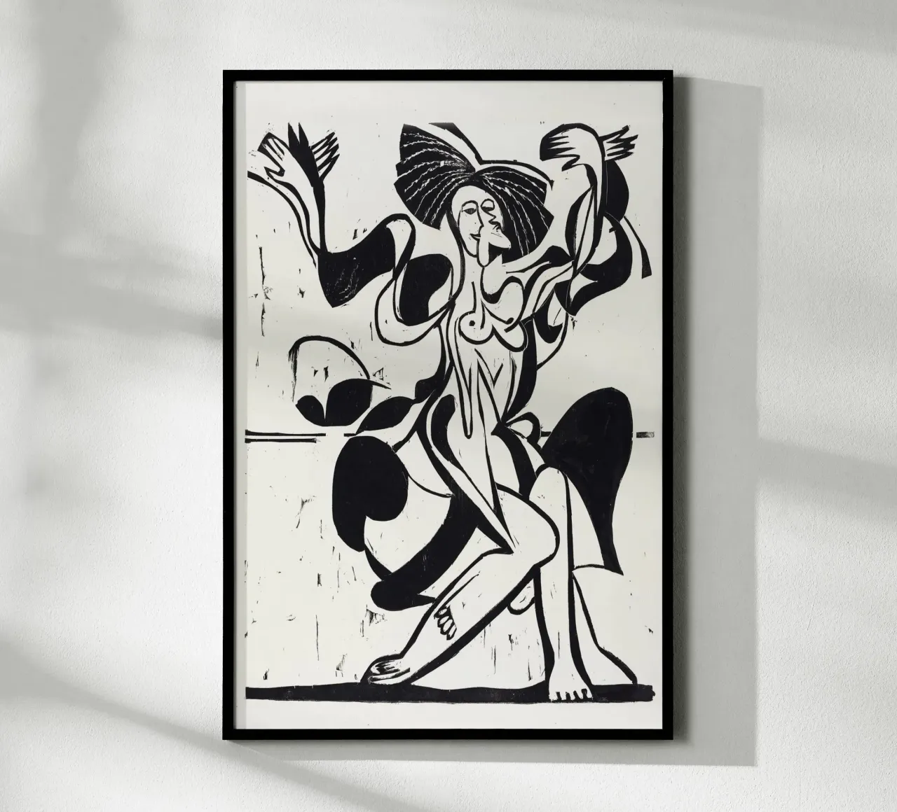 Ernst Ludwig Kirchner - Dancing Mary Wigman poster con telaio in alluminio da Old Masters