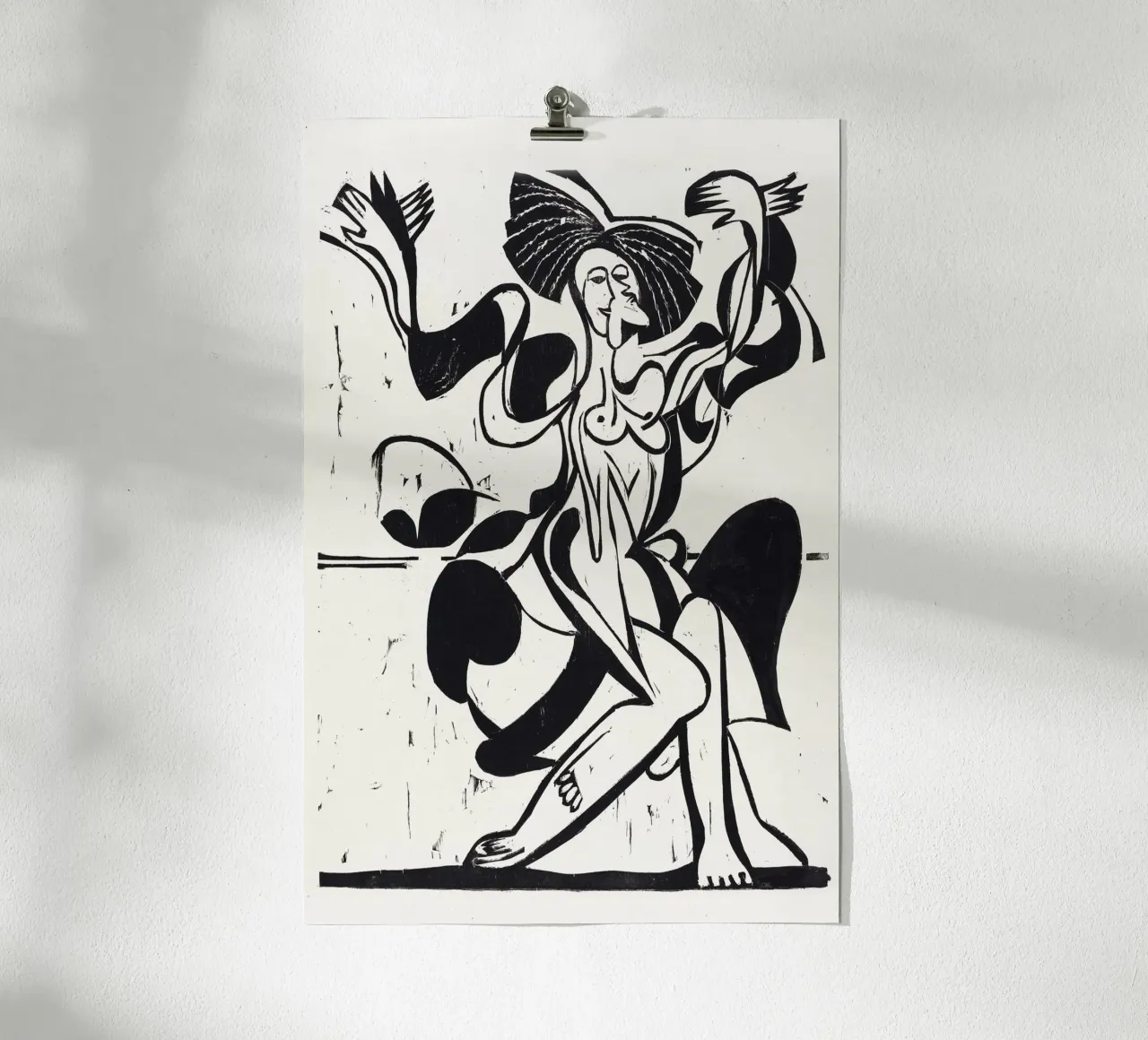 Ernst Ludwig Kirchner - Dancing Mary Wigman poster con telaio in alluminio da Old Masters
