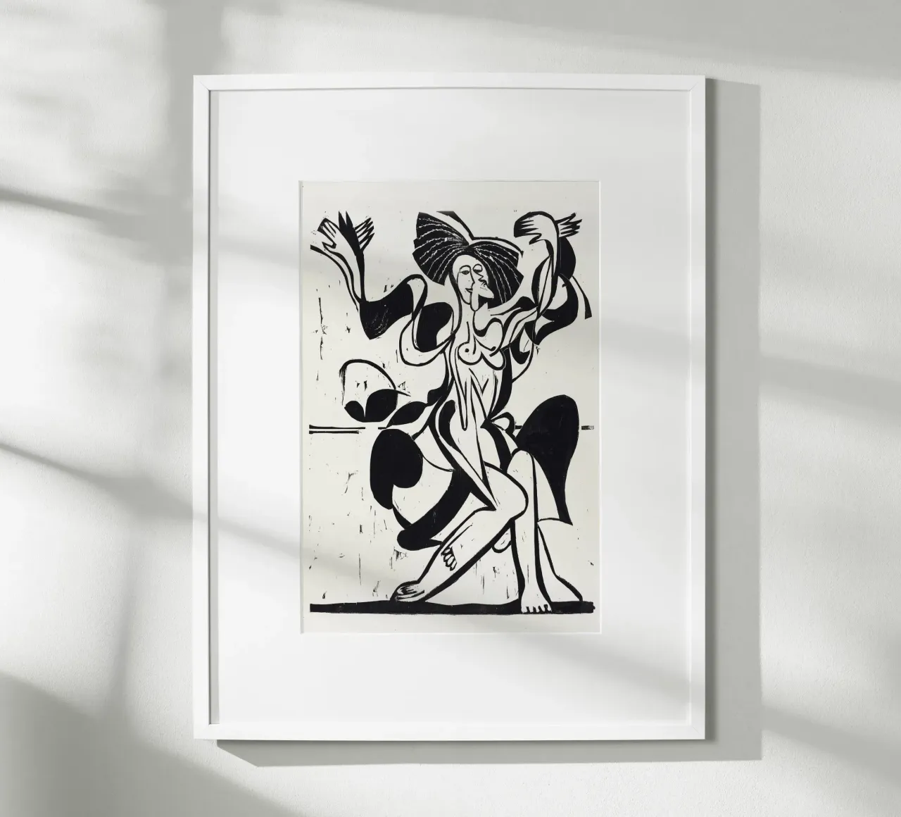 Ernst Ludwig Kirchner - Dancing Mary Wigman poster con telaio in alluminio da Old Masters