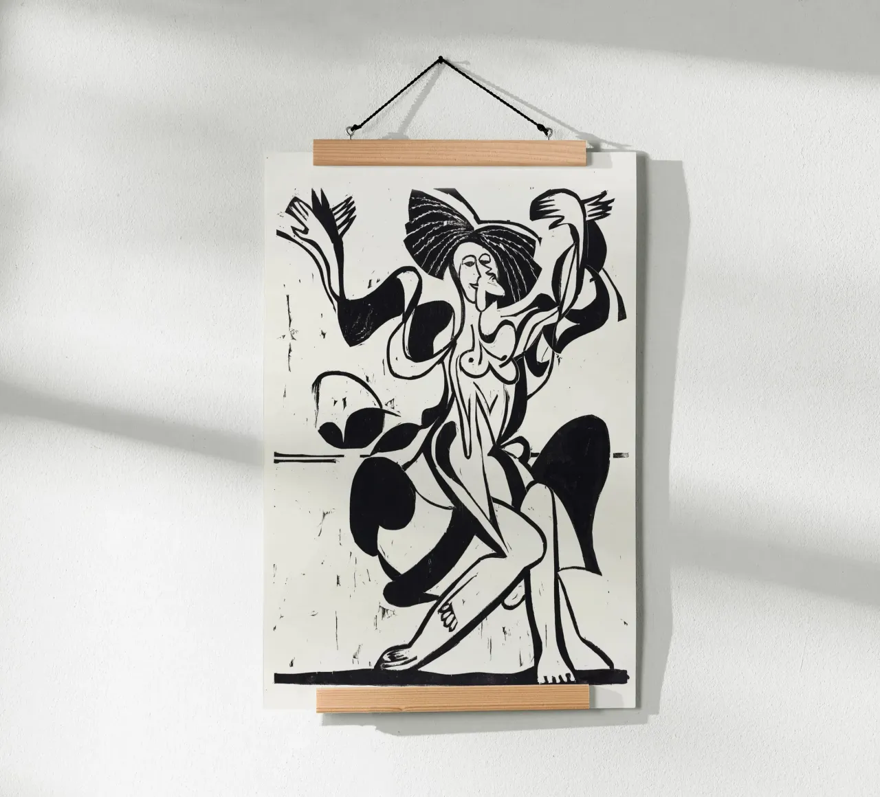 Ernst Ludwig Kirchner - Dancing Mary Wigman poster con telaio in alluminio da Old Masters