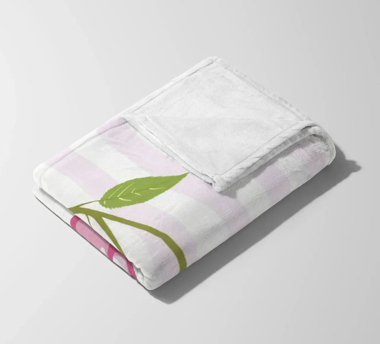Minimalist Cherry Delight fleece blanket by Modern Muse