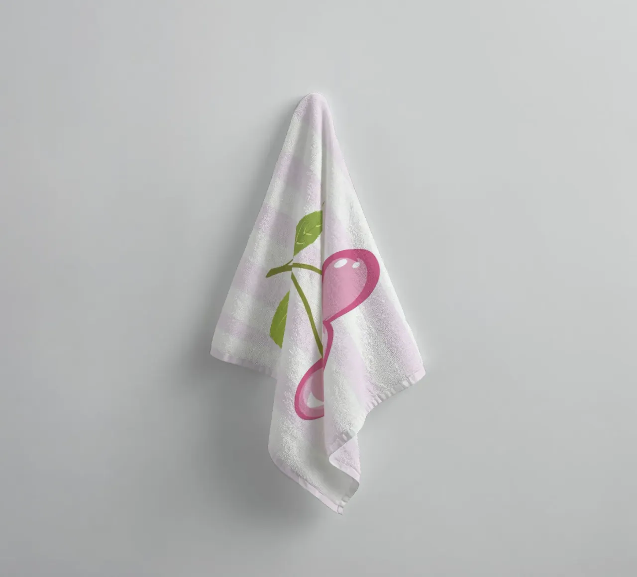Minimalistisch kersengebak badhanddoek van Modern Muse