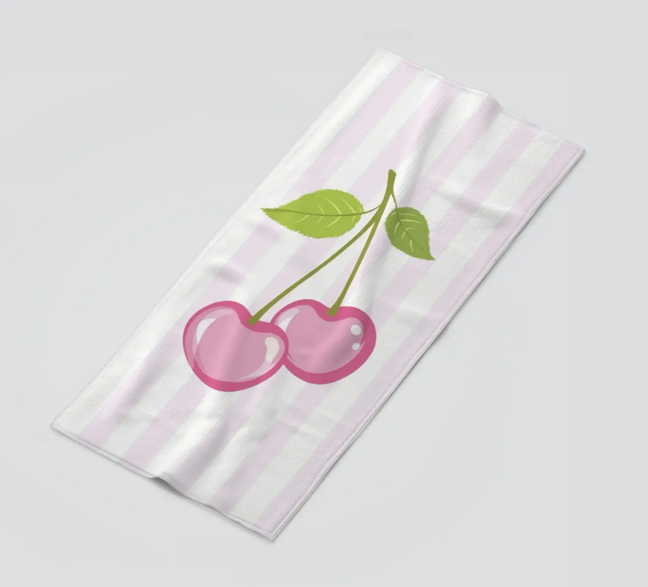 Minimalistisch kersengebak strandhanddoek van Modern Muse
