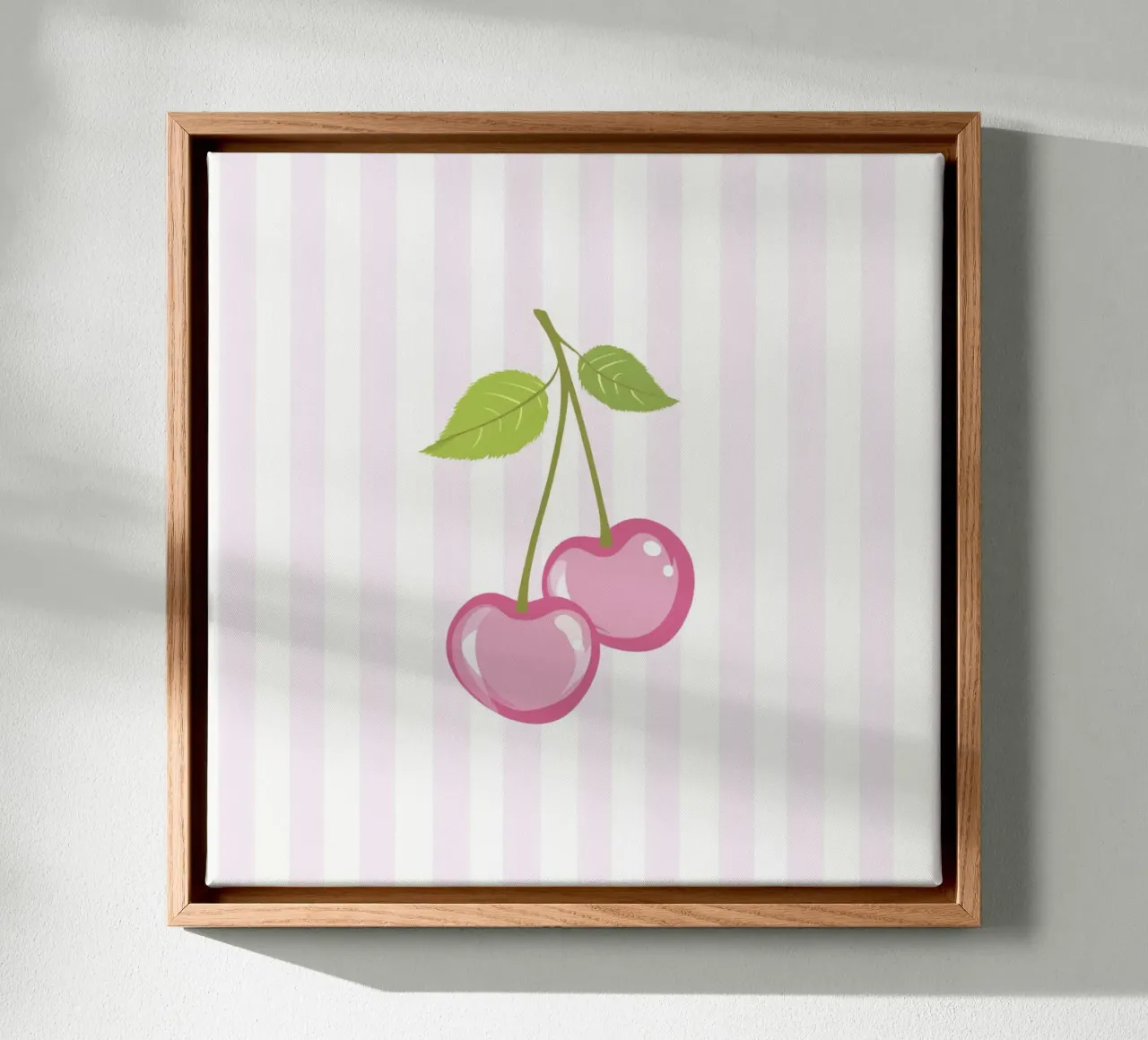 Minimalist Cherry Delight canvas by Modern Muse