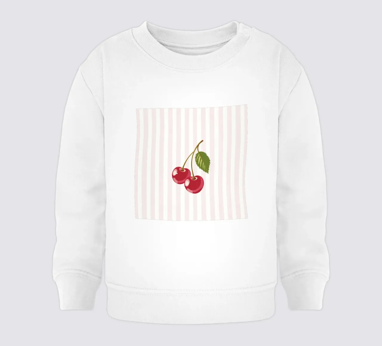 Minimalistischer Kirschgenuss Baby Sweatshirt von Modern Muse