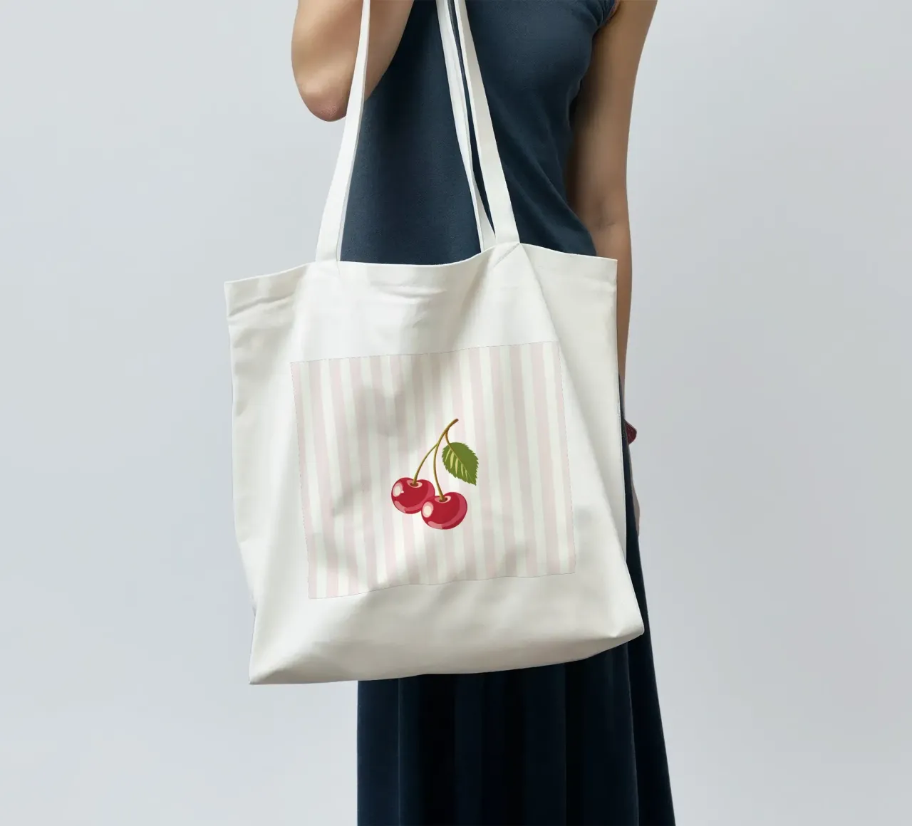 Minimalist Cherry Delight tote bag by Modern Muse