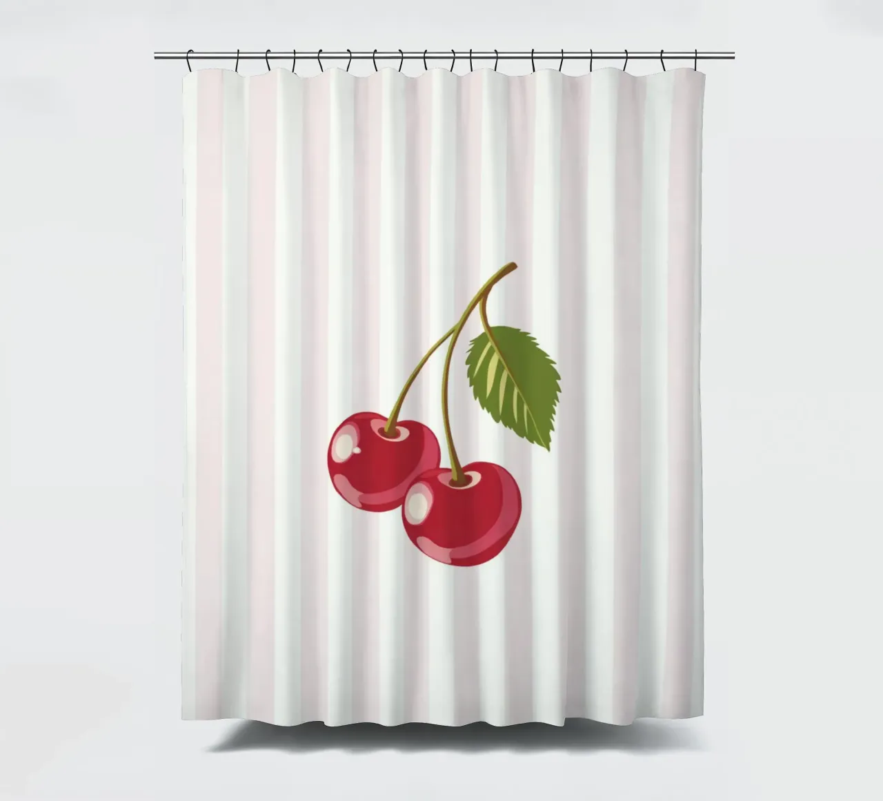 Minimalist Cherry Delight shower curtain by Modern Muse