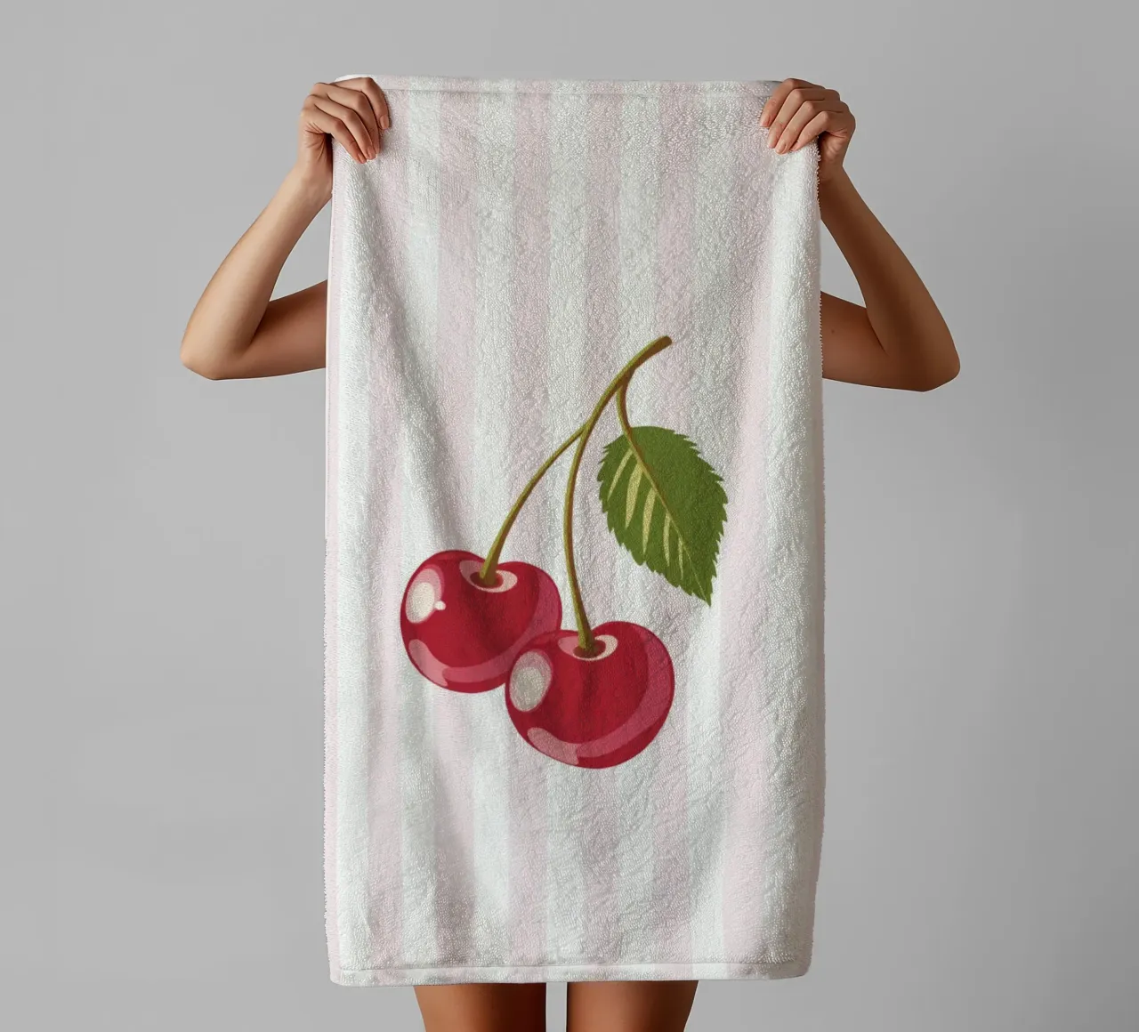 Minimalist Cherry Delight towel by Modern Muse