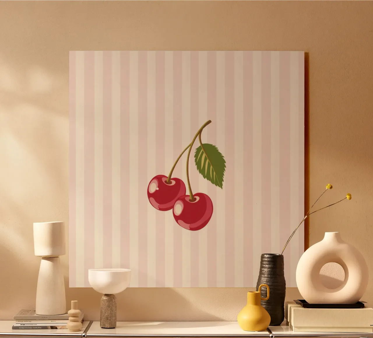 Minimalist Cherry Delight acrylic glass by Modern Muse