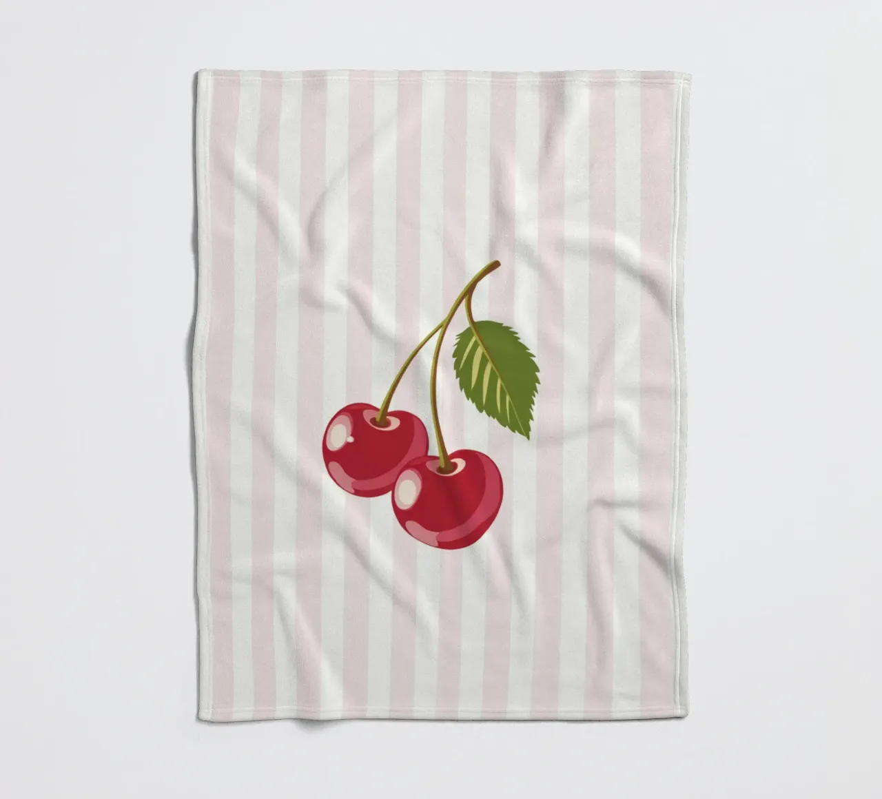 Minimalist Cherry Delight fleece blanket by Modern Muse