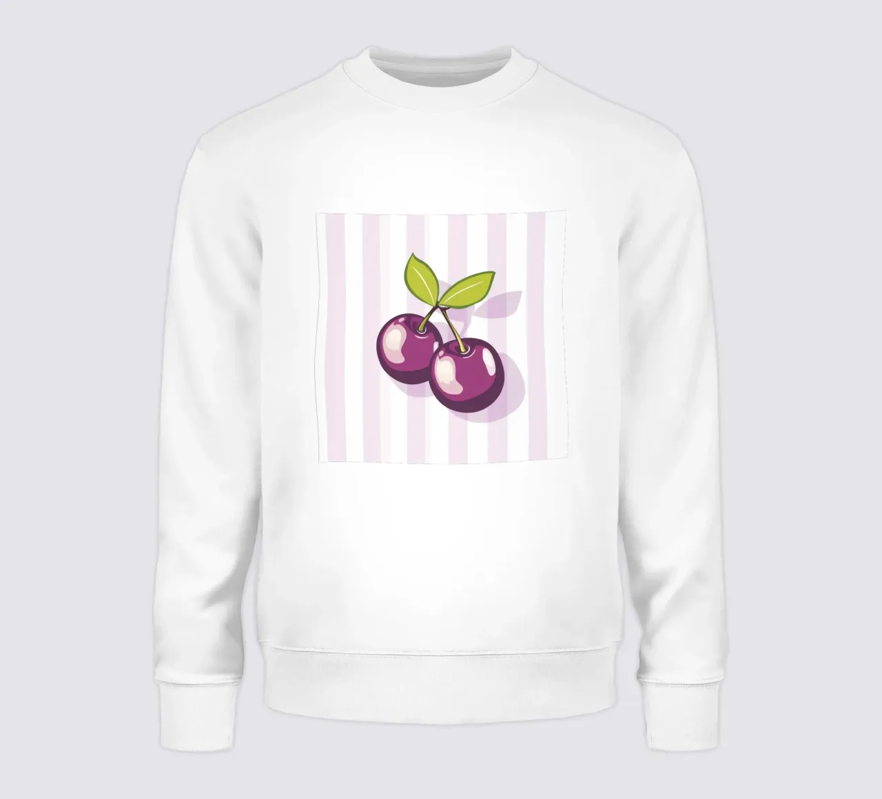 Minimalistischer Pflaumengenuss Sweatshirt von Modern Muse