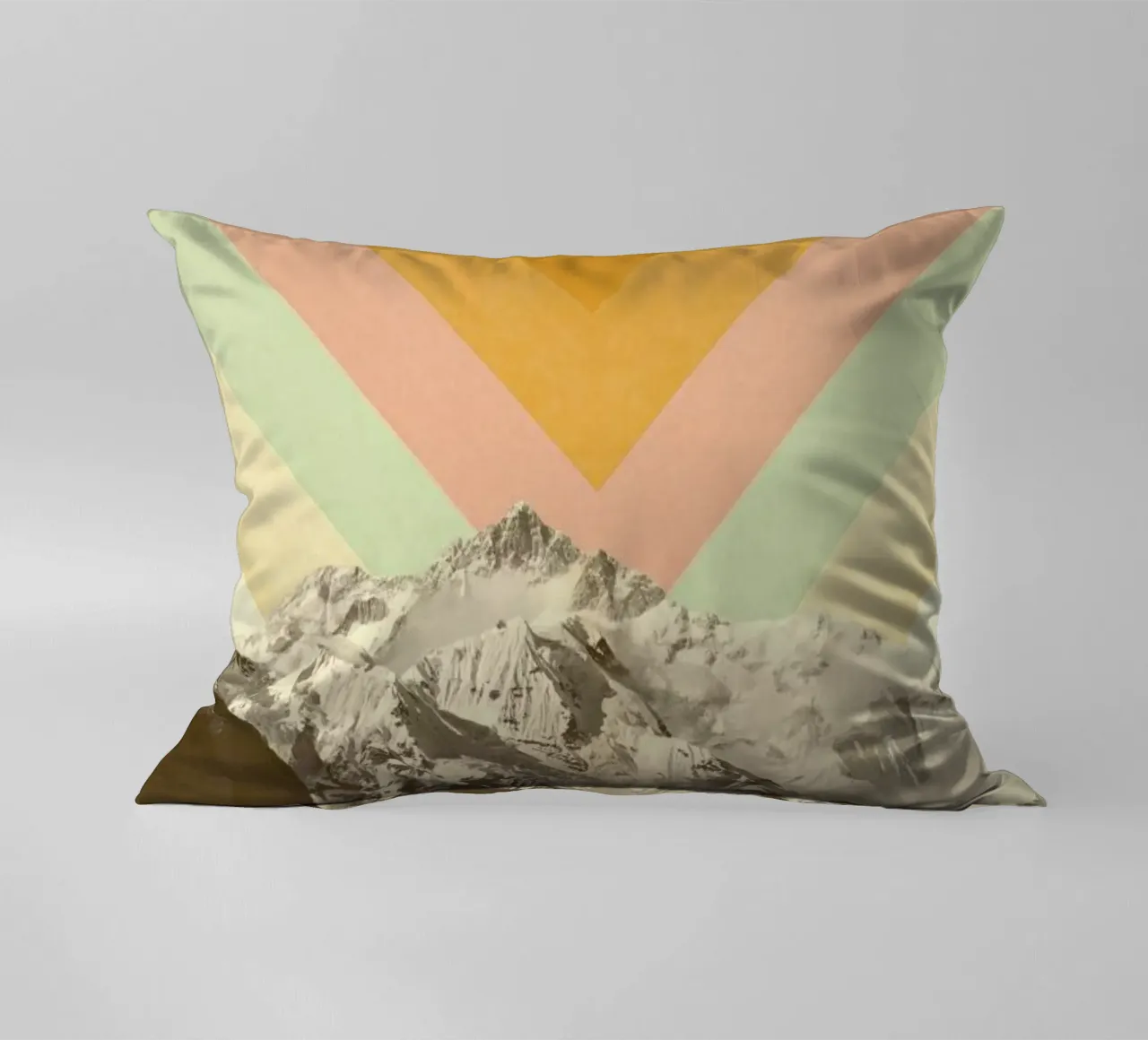 Mountainscape 2 decorative cushion by Florent Bodart