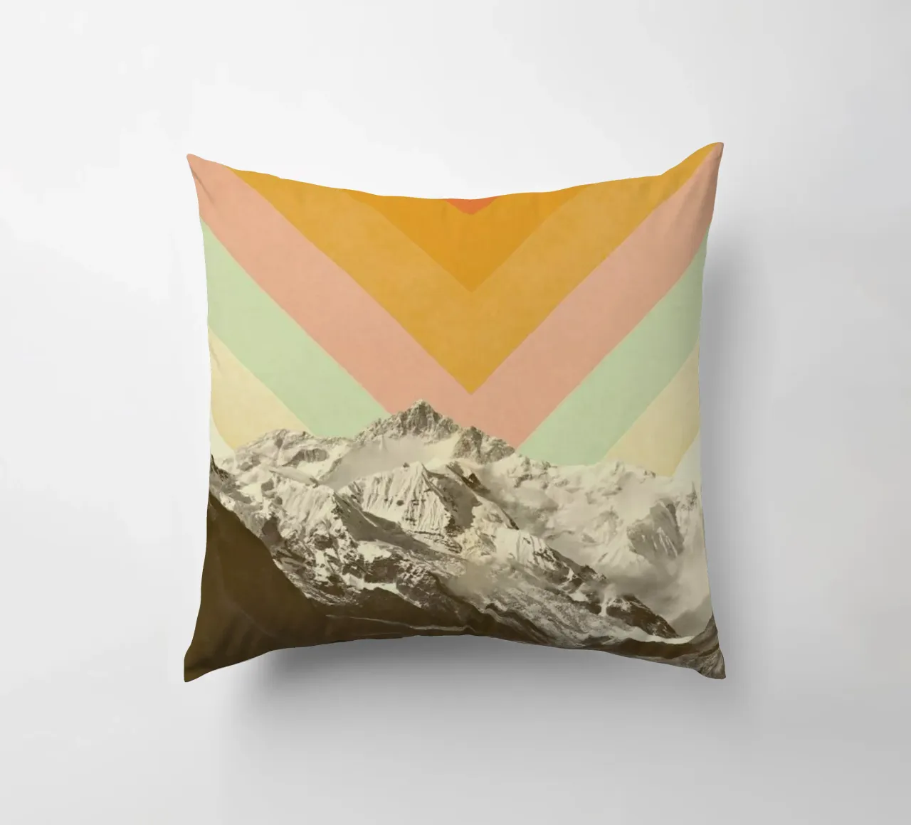 Mountainscape 2 decorative cushion by Florent Bodart