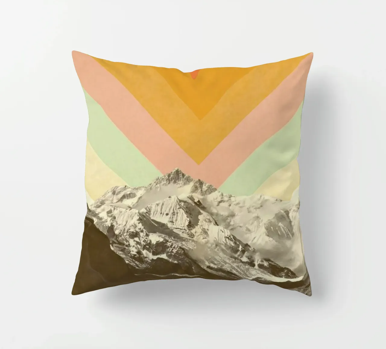 Mountainscape 2 decorative cushion by Florent Bodart