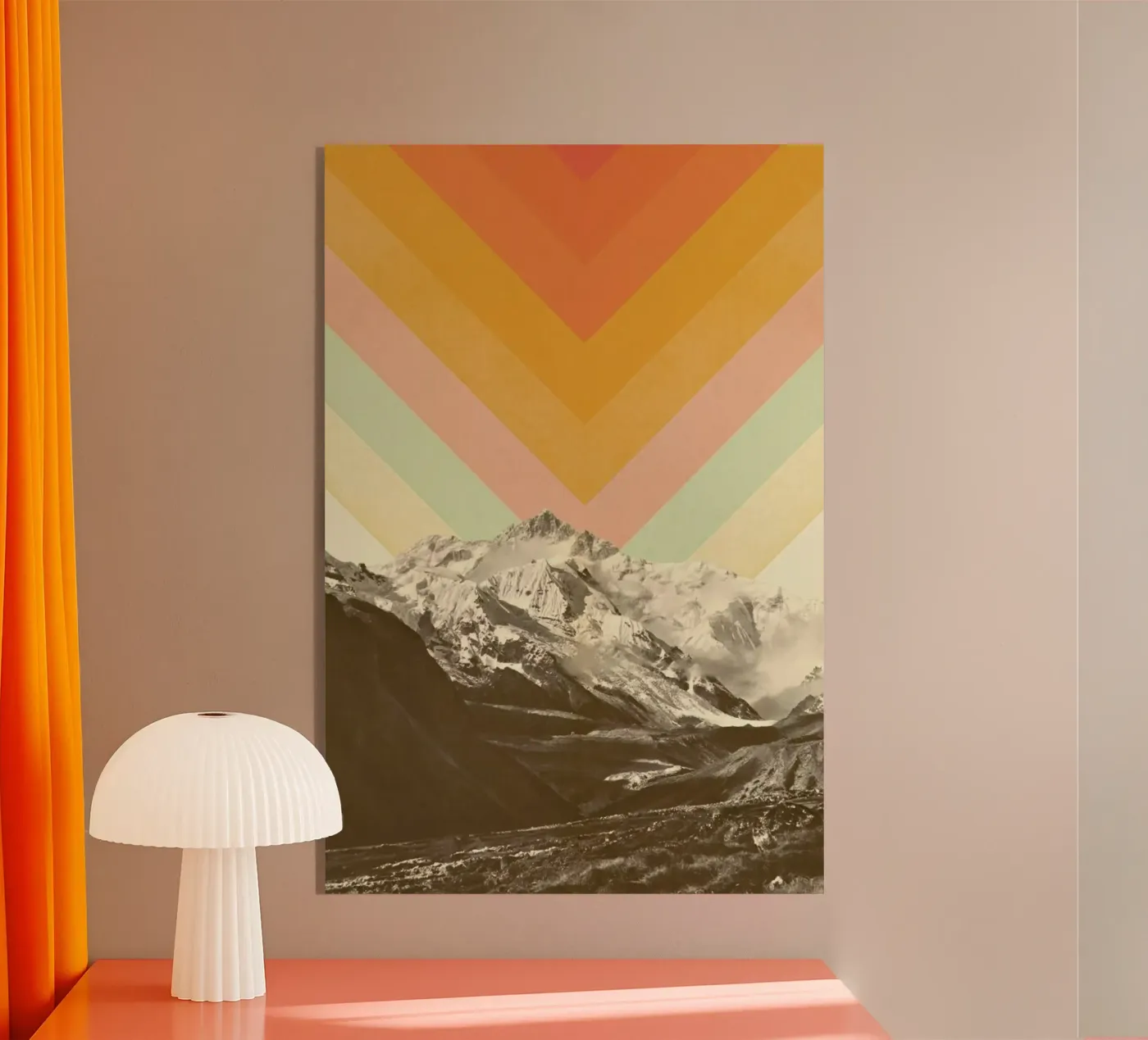 Mountainscape 2 acryl van Florent Bodart