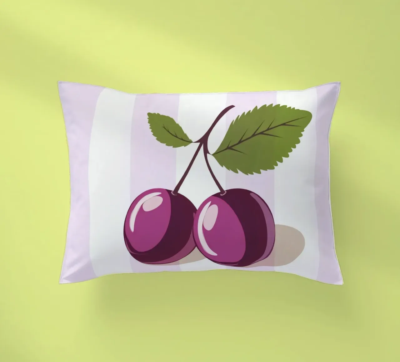 Strisce minimaliste in prugna cuscino da Modern Muse