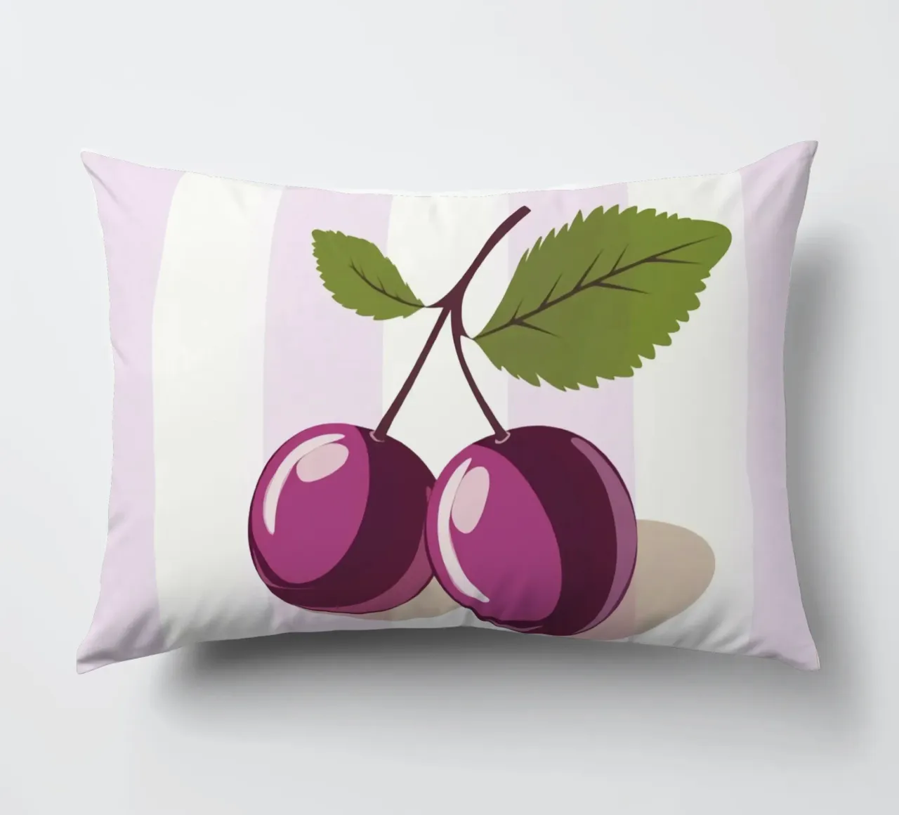 Strisce minimaliste in prugna cuscino da Modern Muse
