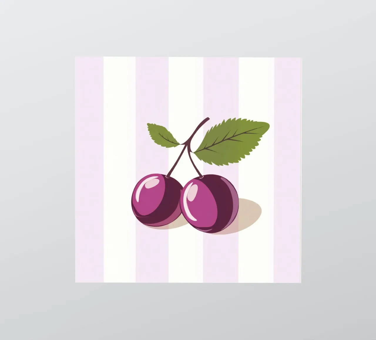 Rayures minimales Plum Delight autocollant de Modern Muse
