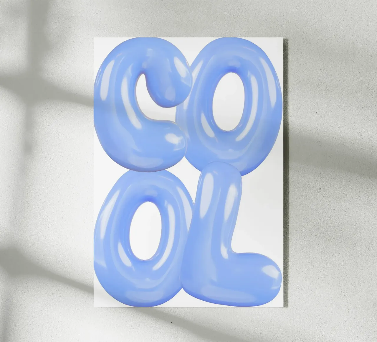 Statement Cool Blau acrylic glass by Yaso Design & Art