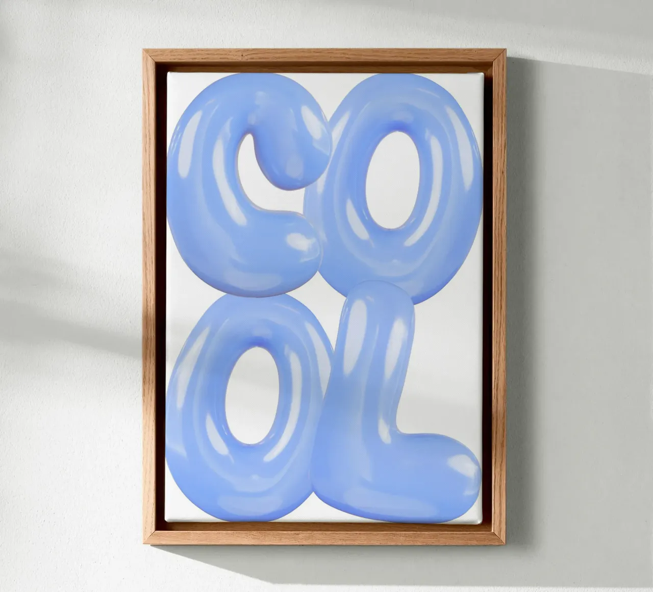 Statement Cool Blau canvas with Floater frame by Yaso Design & Art