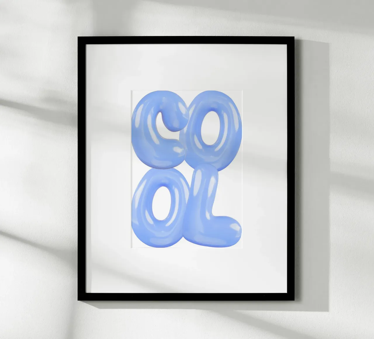 Statement Cool Blau poster by Yaso Design & Art