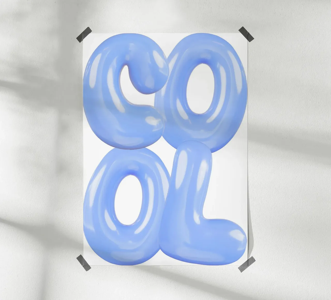 Statement Cool Blau poster by Yaso Design & Art