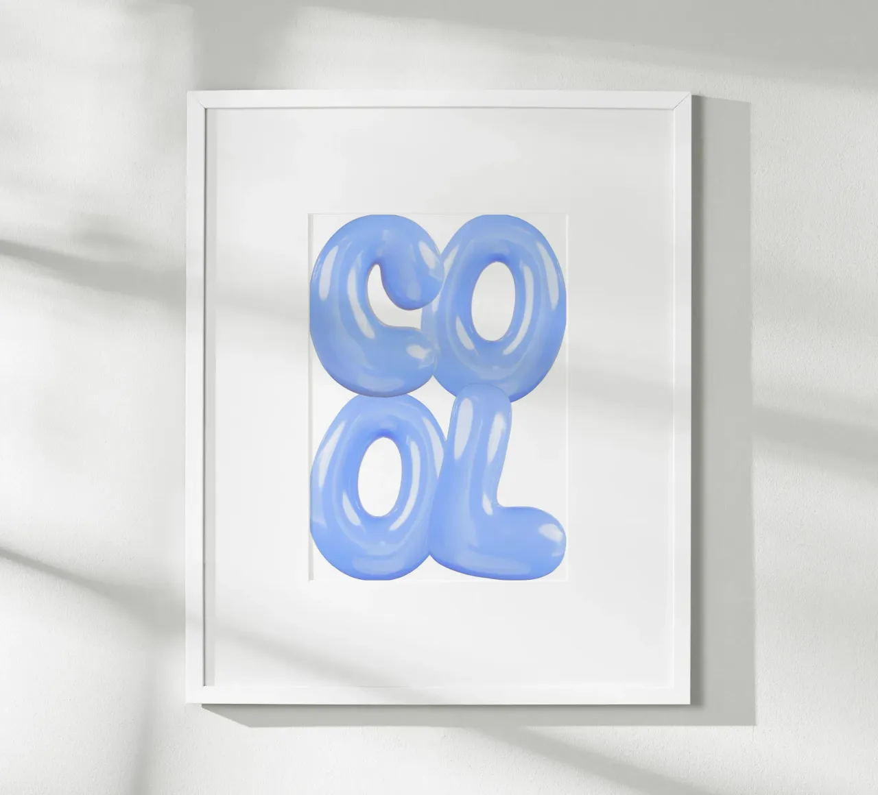 Statement Cool Blau poster by Yaso Design & Art