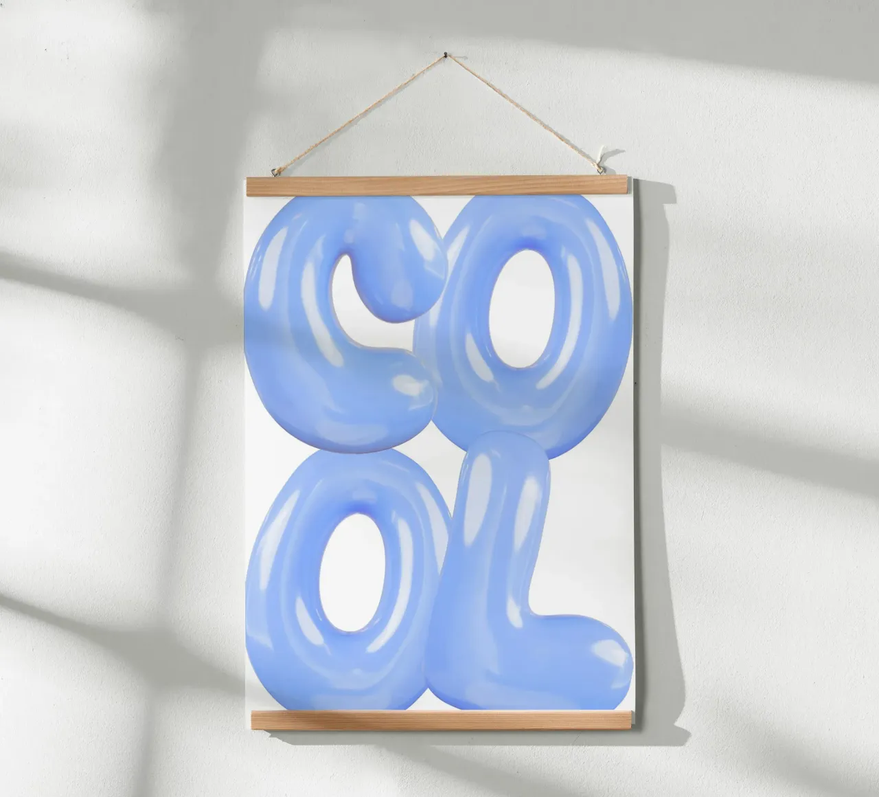 Statement Cool Blau poster by Yaso Design & Art