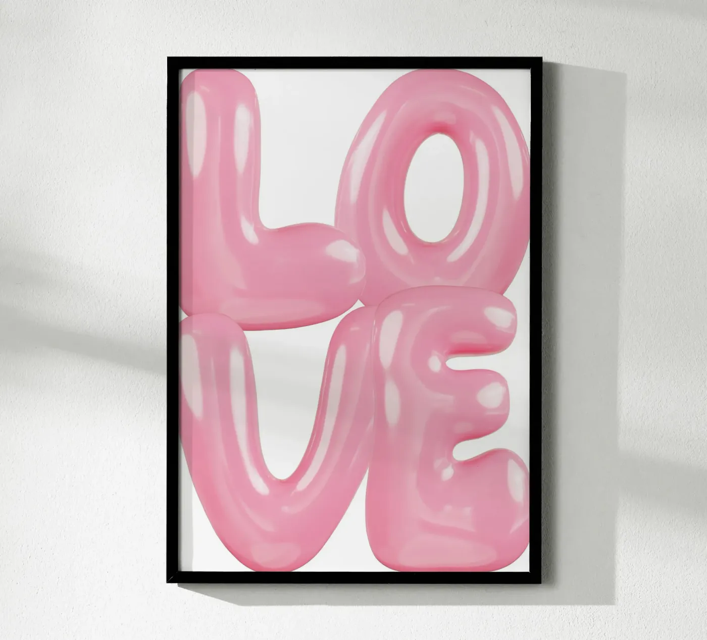 Statement Liebe Rosa Poster von Yaso Design & Art