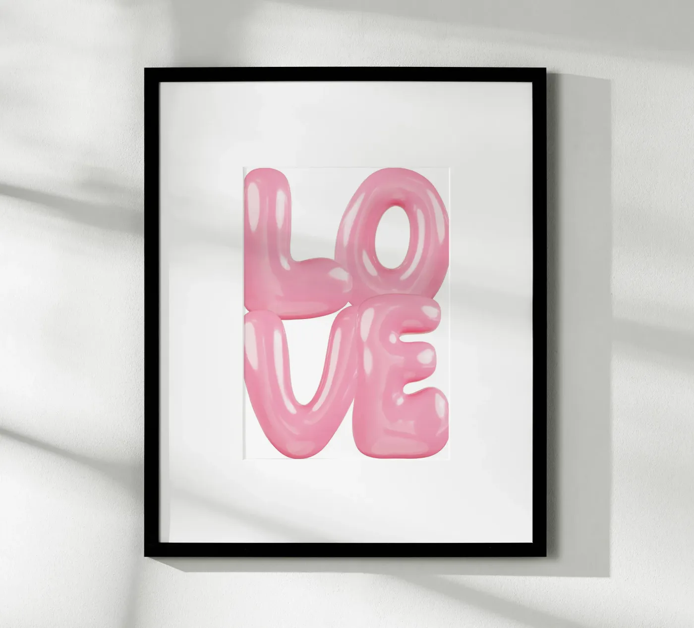Statement Liebe Rosa Poster von Yaso Design & Art