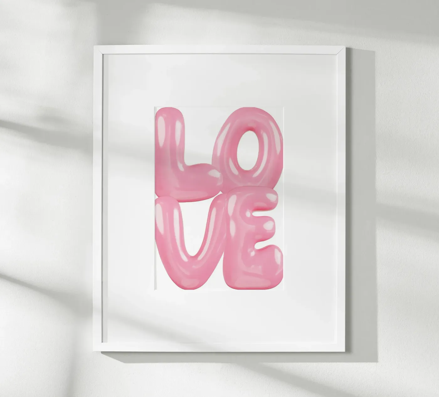 Statement Liebe Rosa Poster von Yaso Design & Art