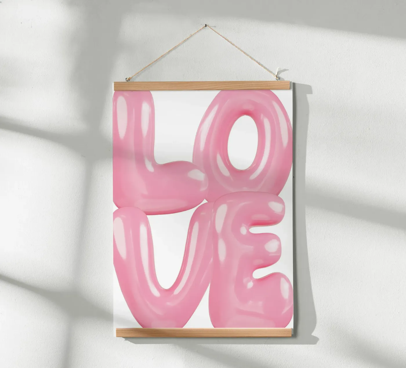 Statement Liebe Rosa Poster von Yaso Design & Art