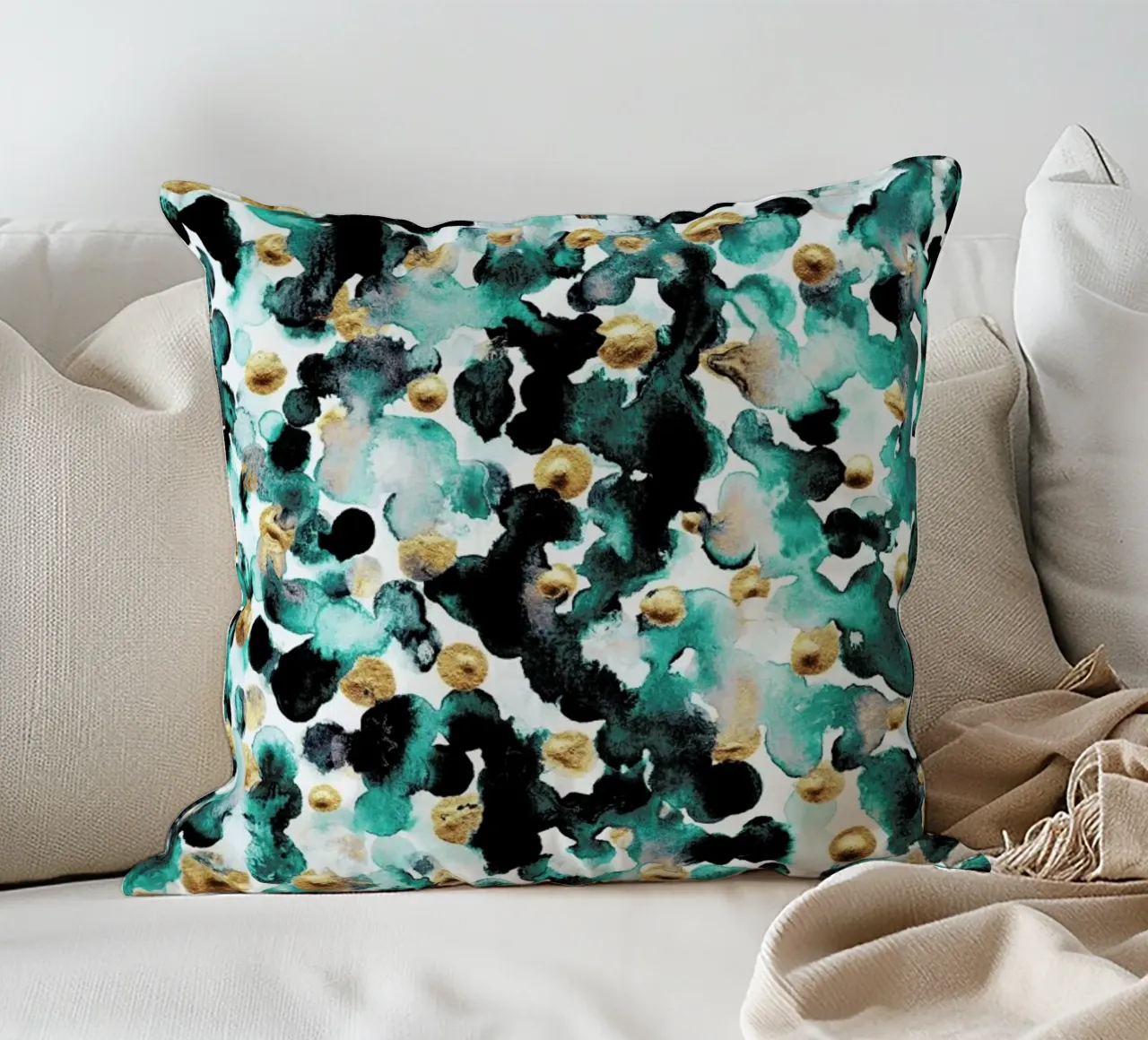 Watercolor 04 decorative cushion by Elisabeth Fredriksson