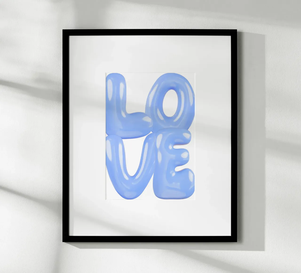 Statement Liebe Blau Poster von Yaso Design & Art