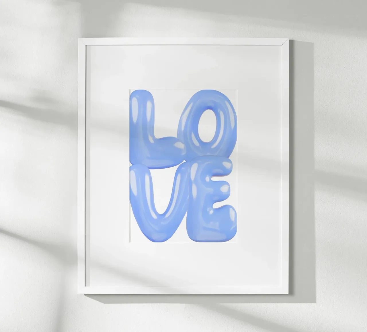Statement Liebe Blau Poster von Yaso Design & Art