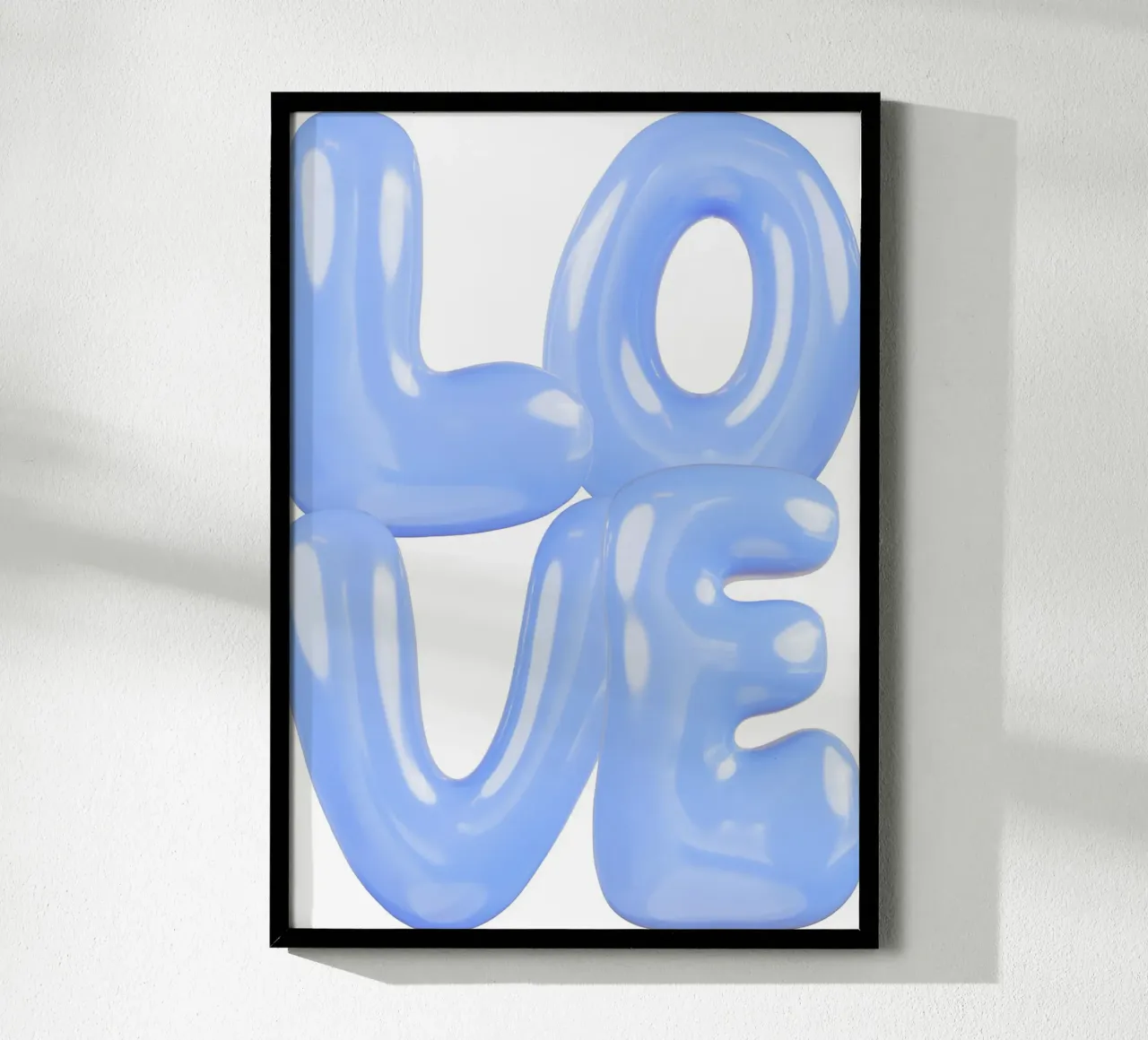 Statement Liebe Blau Poster von Yaso Design & Art