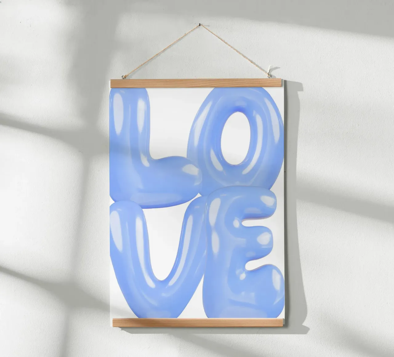 Statement Liebe Blau Poster von Yaso Design & Art