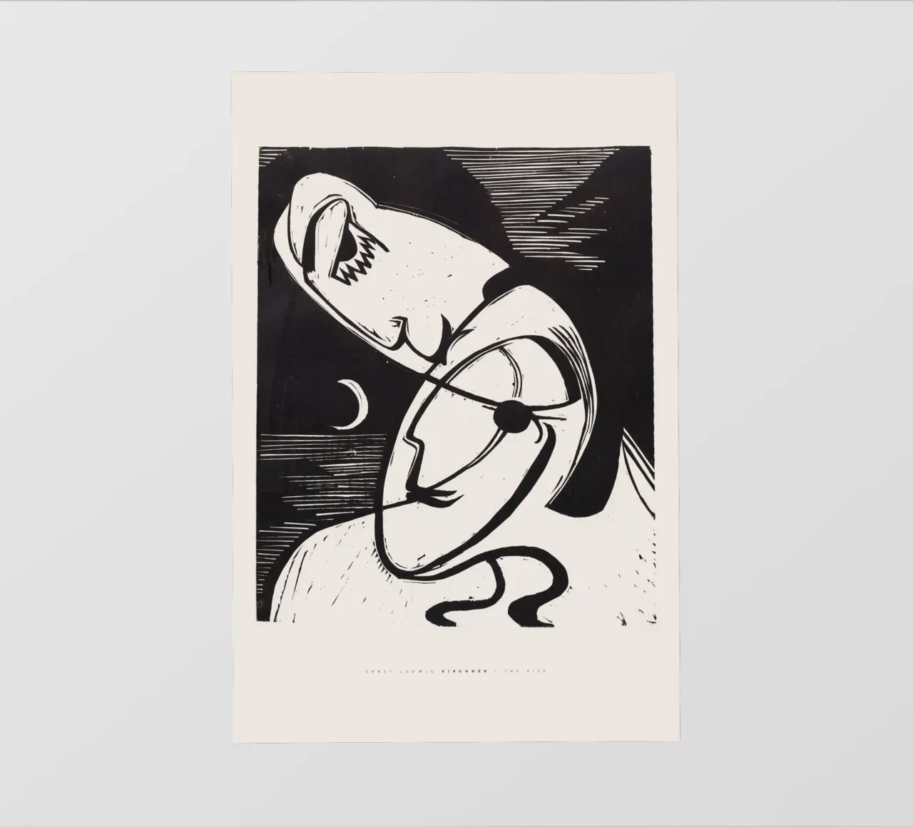 Ernst Ludwig Kirchner - Il bacio telo in pvc da Old Masters