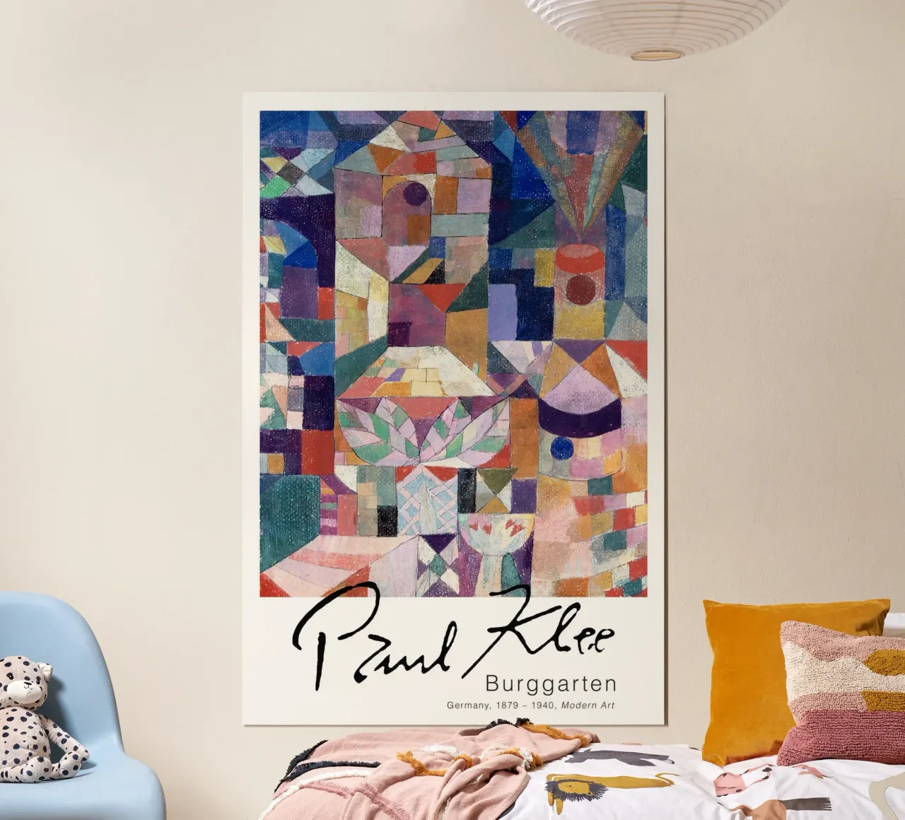 Paul Klee - Burggarten poster con telaio in legno da Old Masters