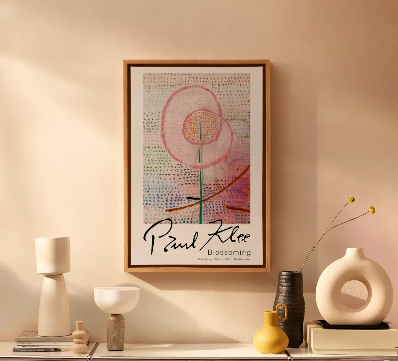 Paul Klee - La fioritura tela con Cornice a cassetta da Old Masters