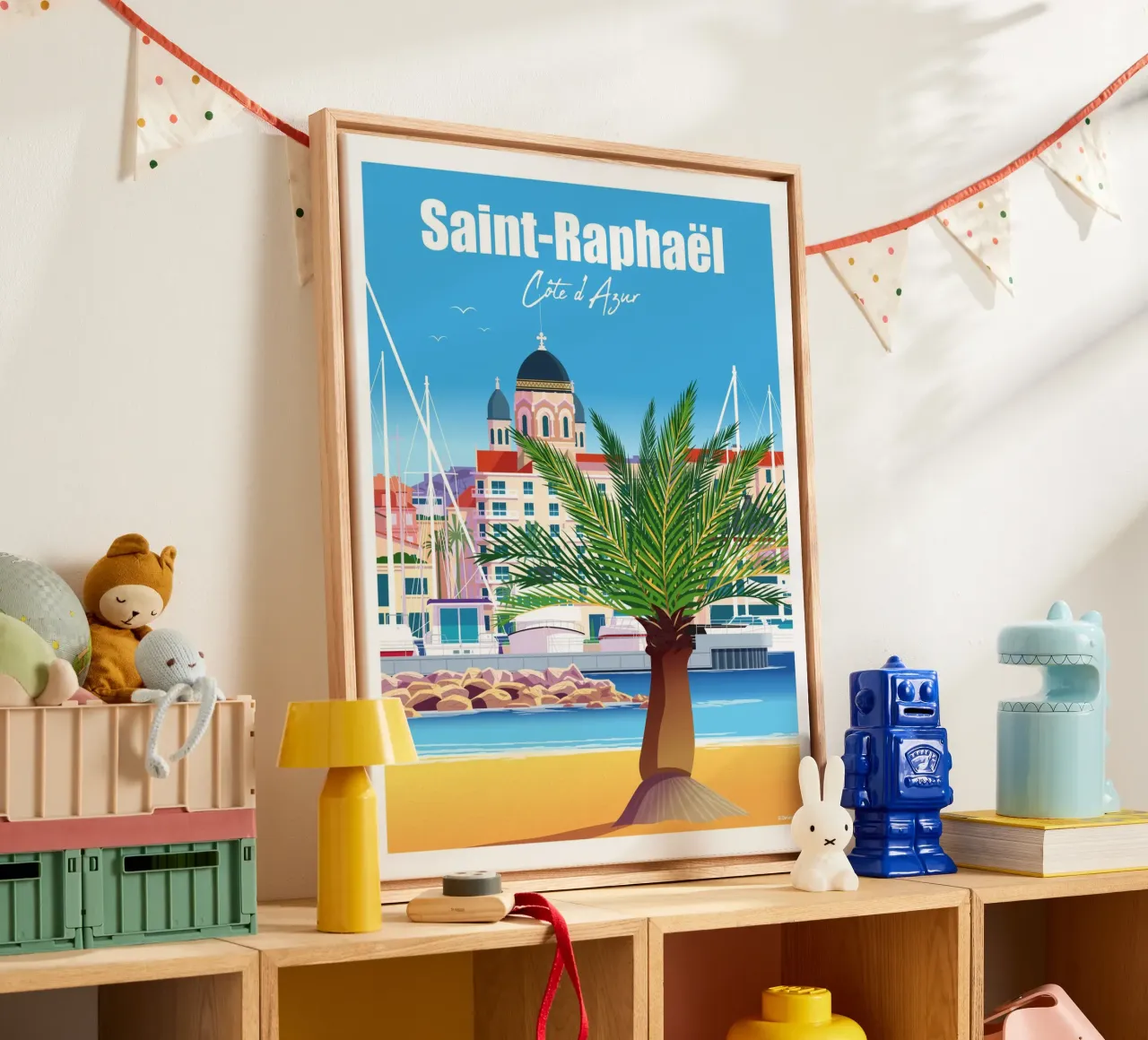 Sint Raphaël canvas met Baklijst van Raphaël Delerue