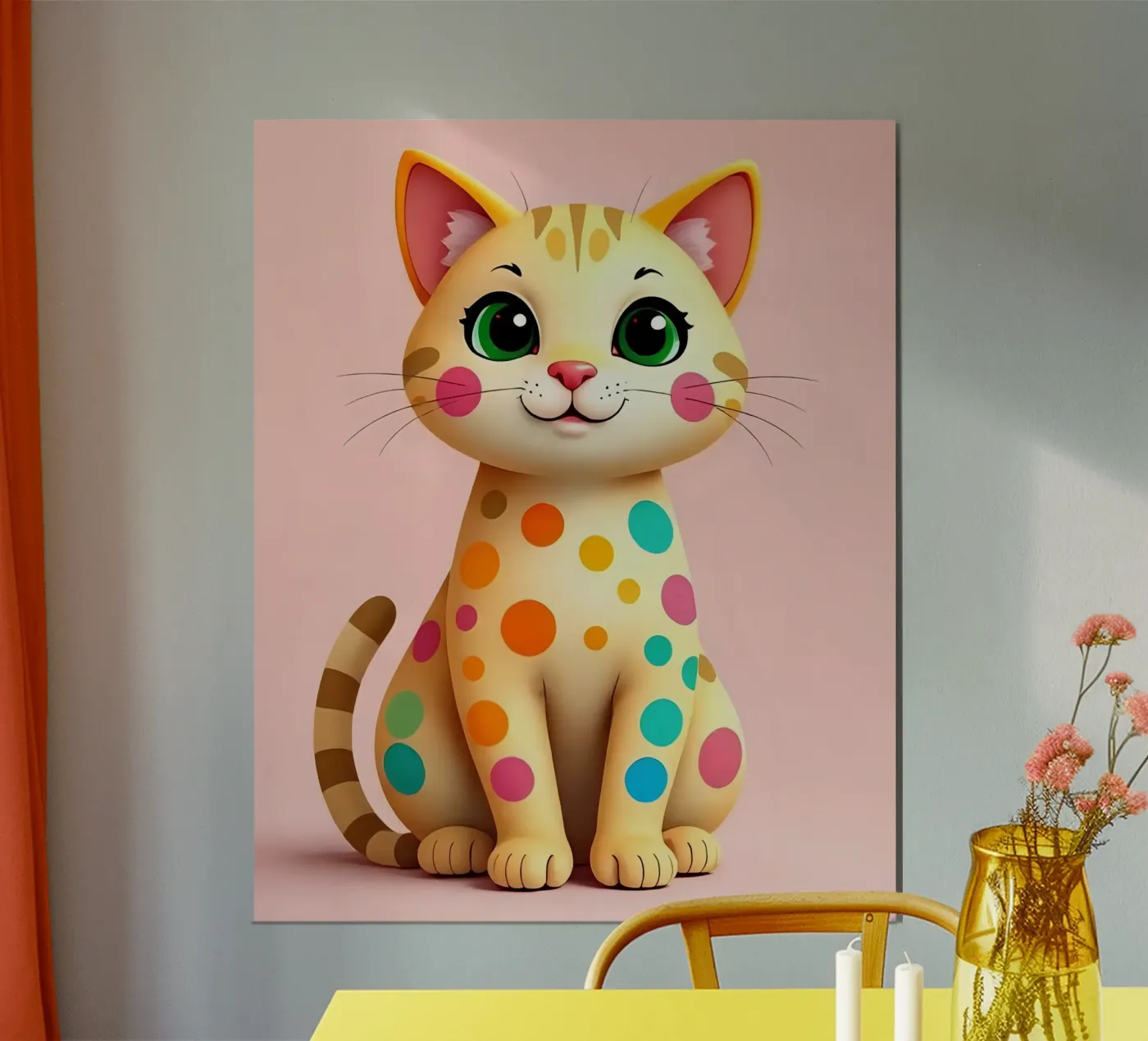 Kat_2 poster van Tierisch bunt by LK