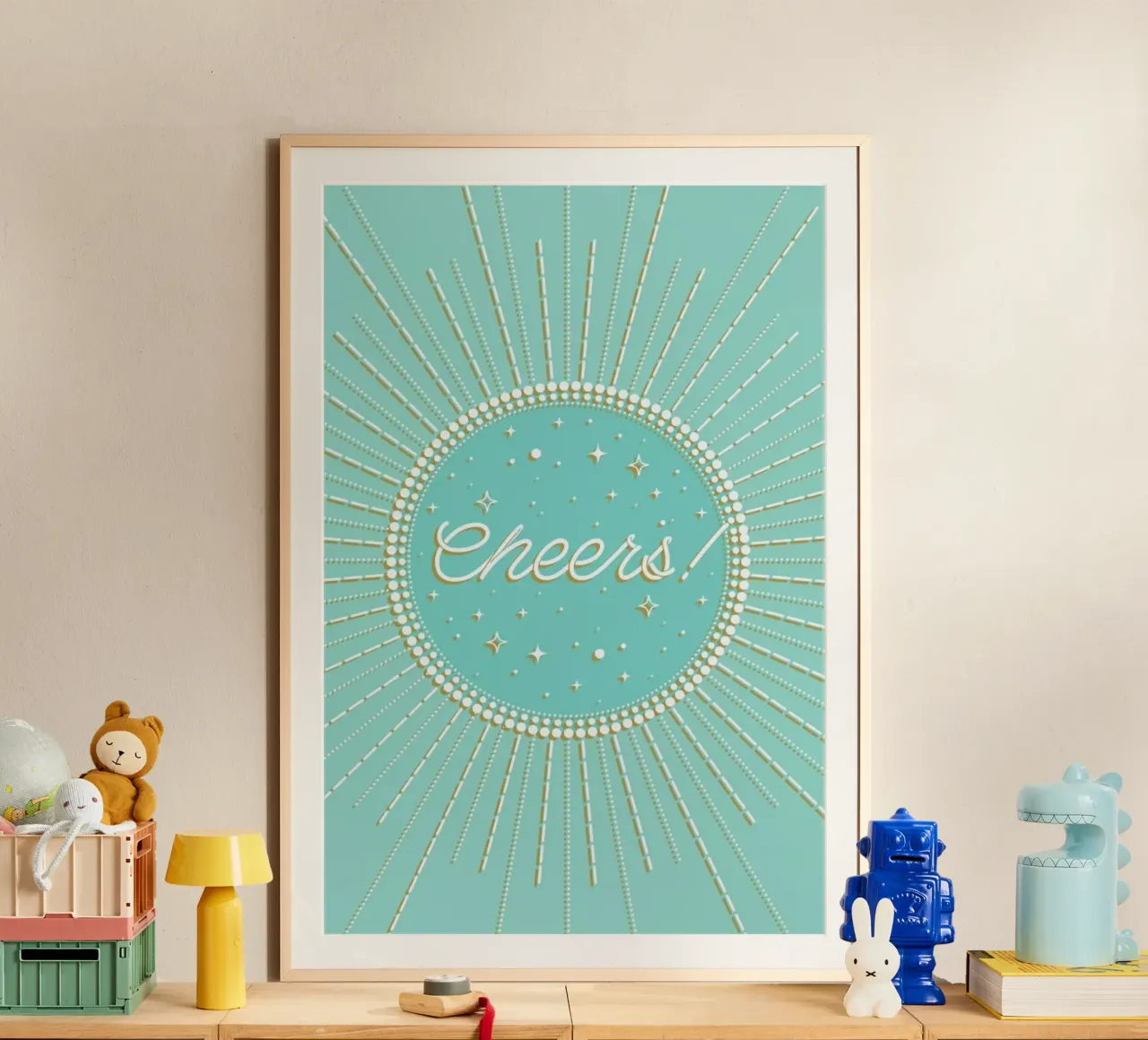 Cheers I poster con telaio in plastica da cafelab