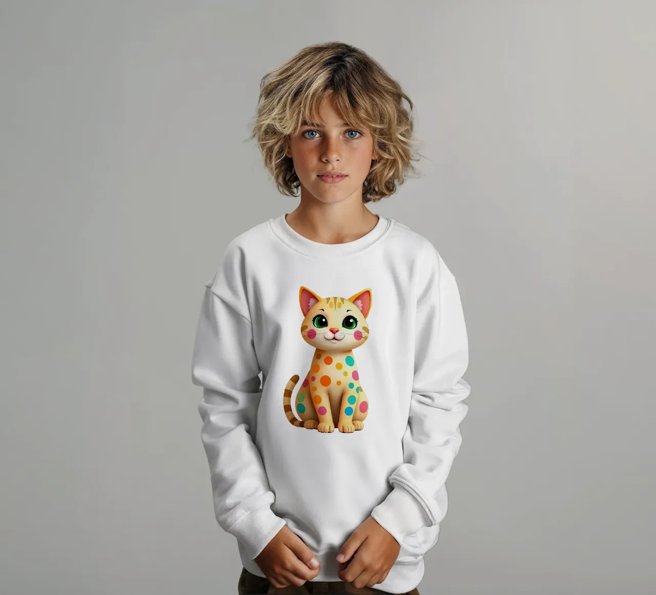 Cat_2a felpa bambino da Tierisch bunt by LK