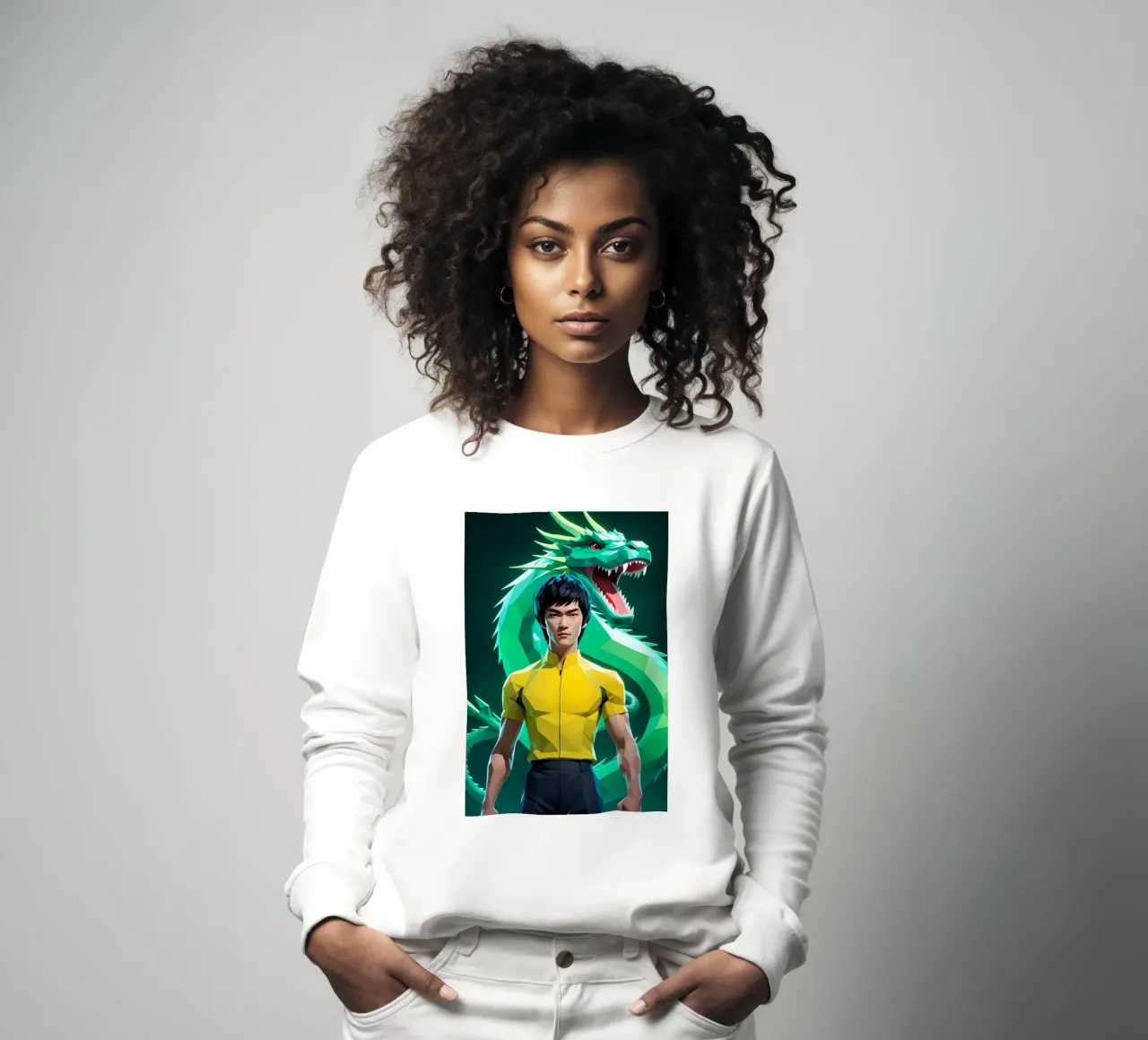 Bruce Lee drago verde felpa da BONANZA